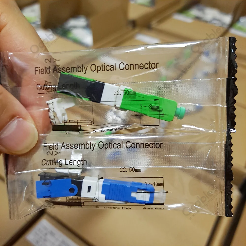 Tanie 300 Sztuk/partia FTTH UNIKIT ESC250D SC/APC SC UPC Jednomodowy światłowodowy Szybkie Złącze FTTH SM światłowodowe Szybkie Złącze