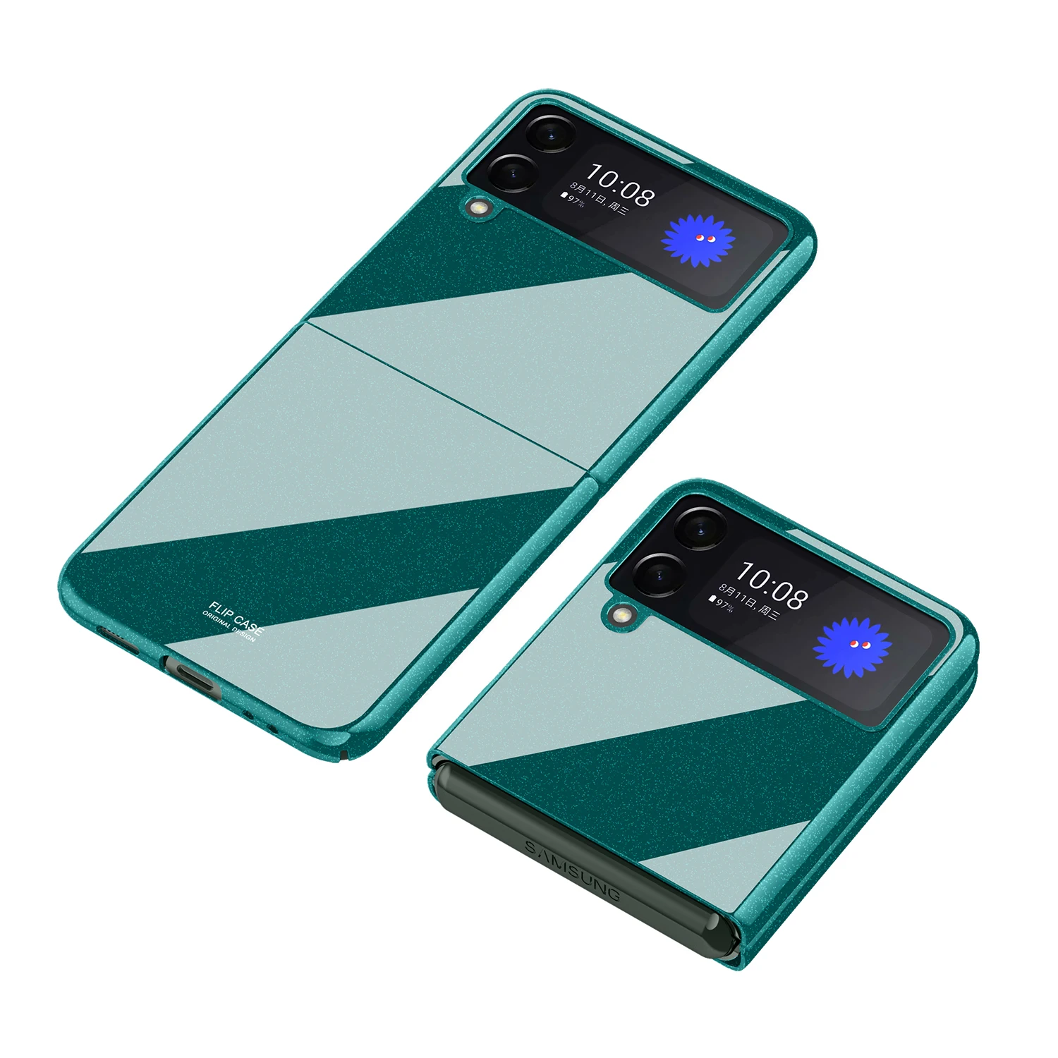 

Глянцевый чехол с рисунком поверхности для Samsung Galaxy Z Filp 3, Роскошный деловой милый чехол SAM, подарок для девушки