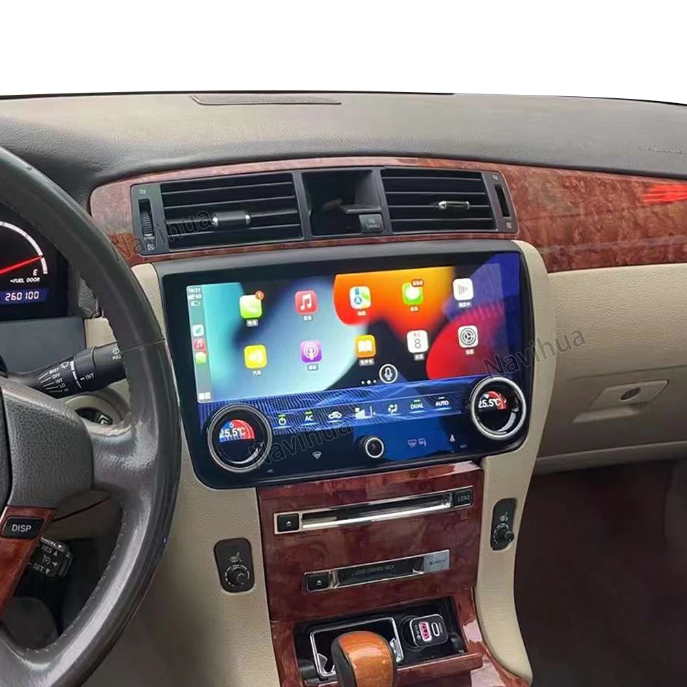 Автомагнитола для Toyota Crown мультимедийный плеер на Android 12 дюймов с кнопками и