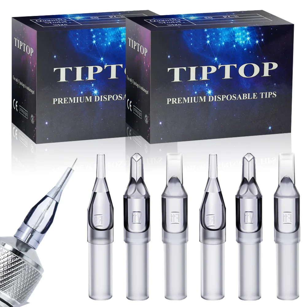 Одноразовые насадки для тату-машинки прозрачные стерилизованные иглы из