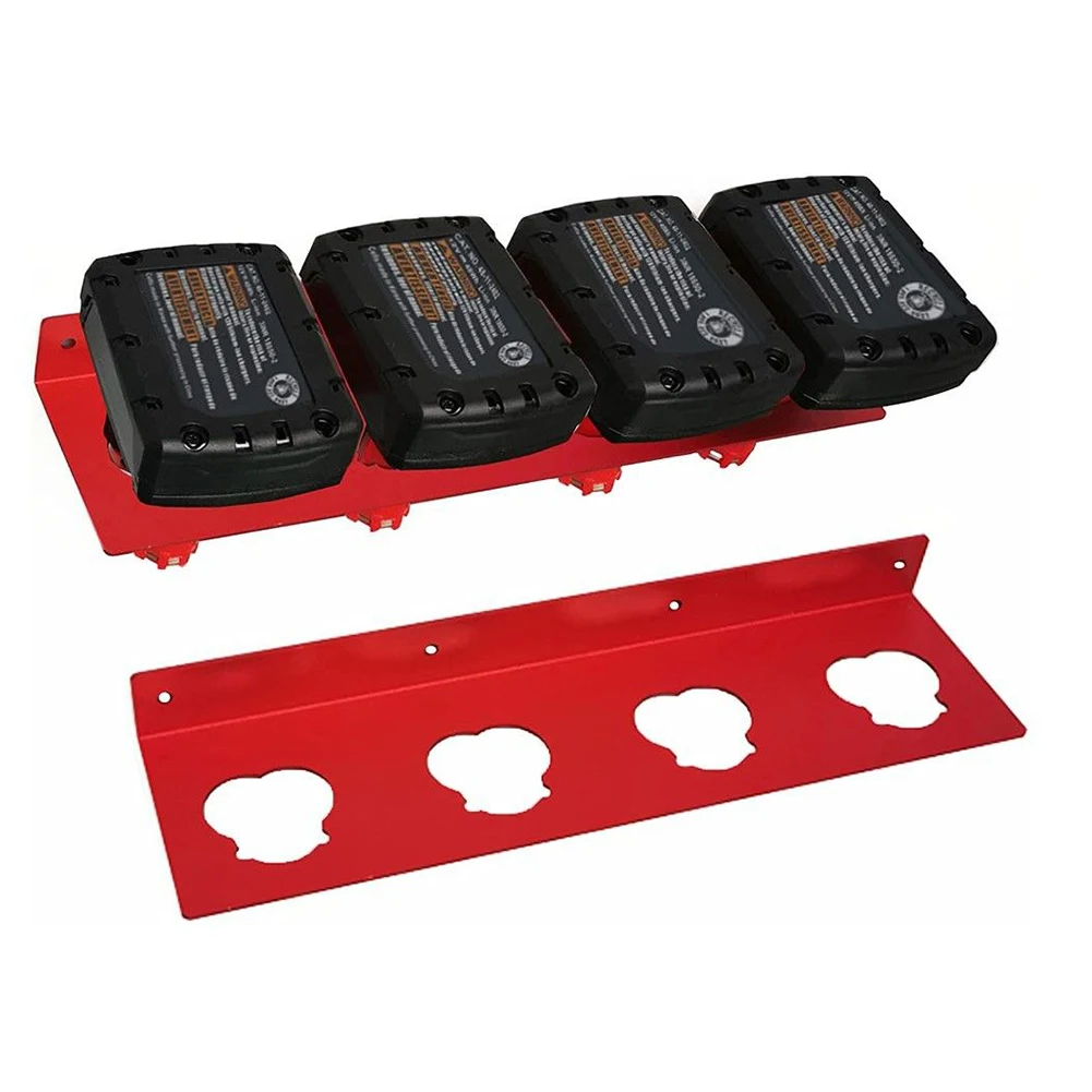 

Battery Holder For Milwaukee M12 Battery Bracket Wall Mount Dock Holder With 4 Slots Battery Fixing Devices
