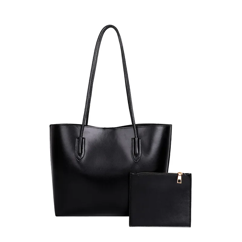 Fashion Solid Big Tote Bag For Women Designer Fashion Luxury Soft Pu Leather Handbags And Purse Messenger Bag-tote Crossbody Bag