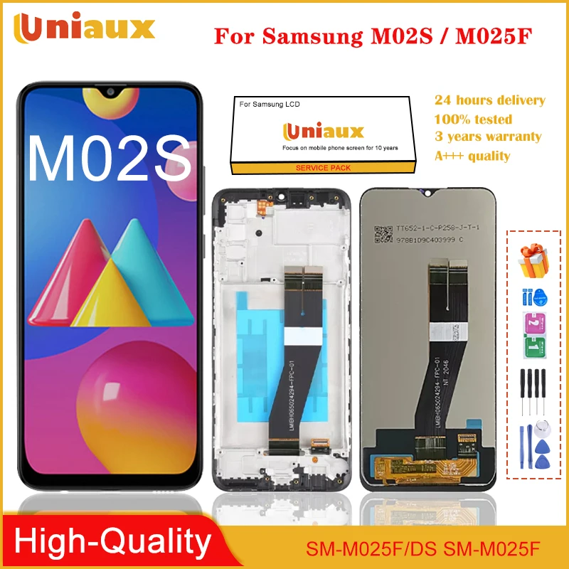 ЖК-дисплей 6 5 дюйма для Samsung Galaxy M02s SM-M025F/DS M025F сенсорный экран с рамкой M02S сменный