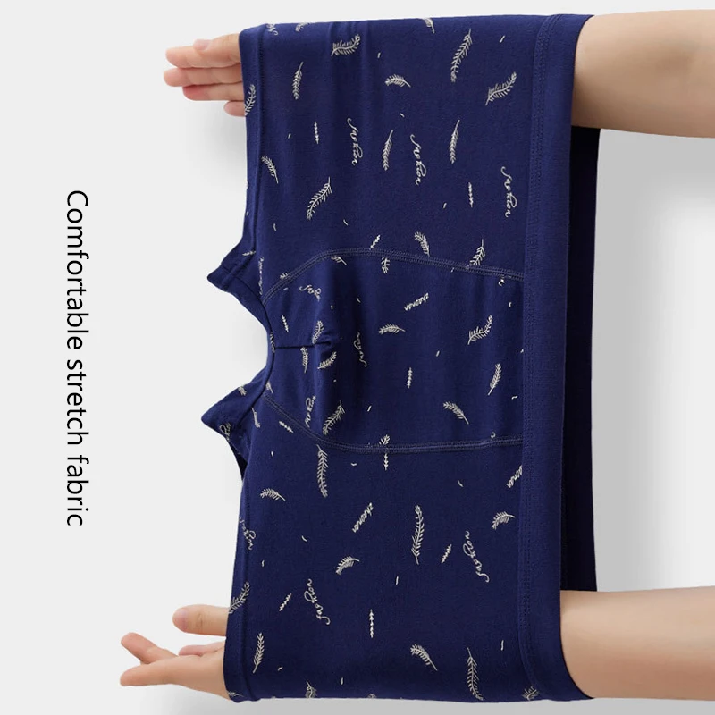 Fashion Boxer Men Underwear Mens Cotton Cuecas Sexy Mens Stars Printed Boxers Underpant Boxershorts Size L-4XL Fit 110kg Fat Man