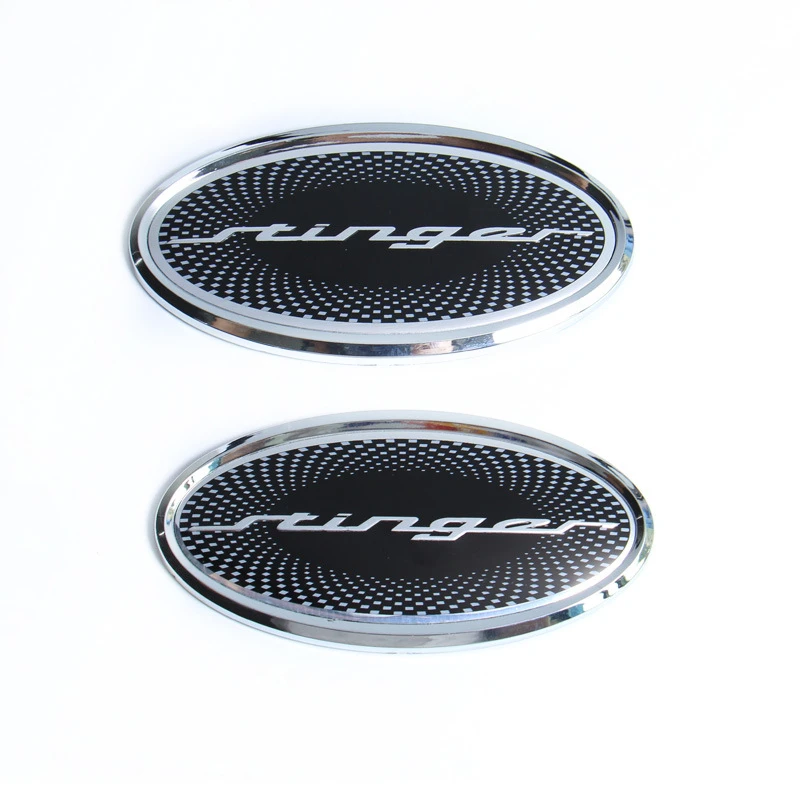 

2Pcs Stinger 3D Emblem Car Front Hood Trunk Rear Lid Badge for Stinger 2018-2020