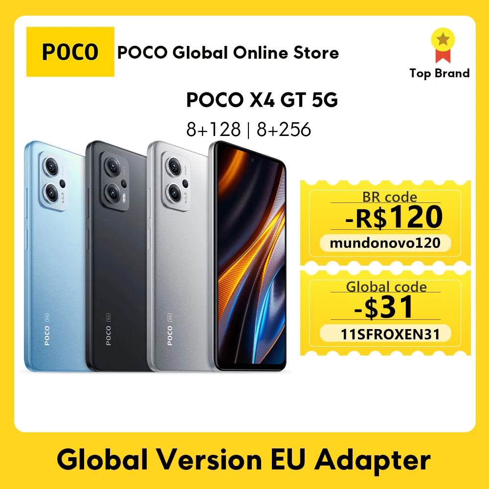 Cena POCO X4 GT 5G Wersja Globalna Smartphone 128GB/256GB Dimensity 8100 144Hz Wyświetlacz DynamicSwitch 64MP Potrójna Kamera 67W ładowanie
