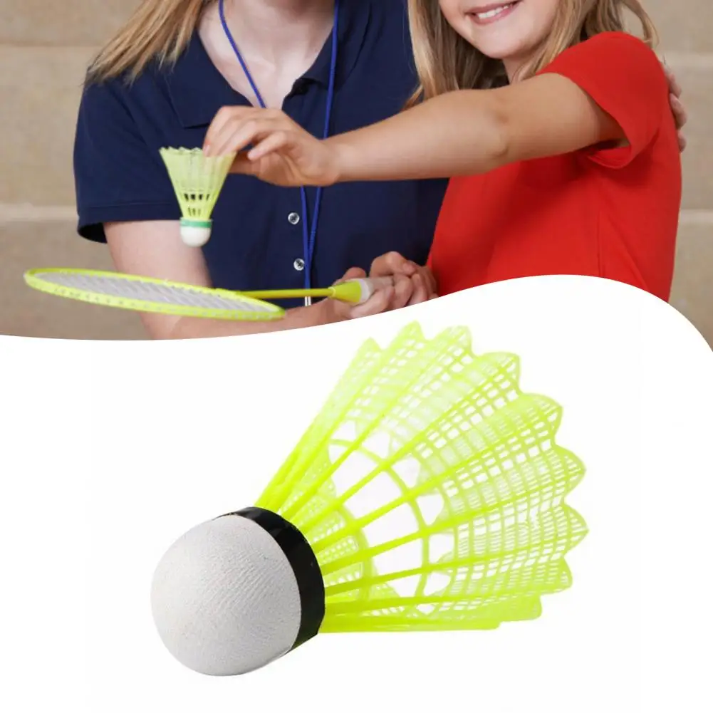 

Nylon 6Pcs Useful Yellow Shuttlecock Sport Training Badminton Ball Durable Training Shuttlecocks Tough for Backyard