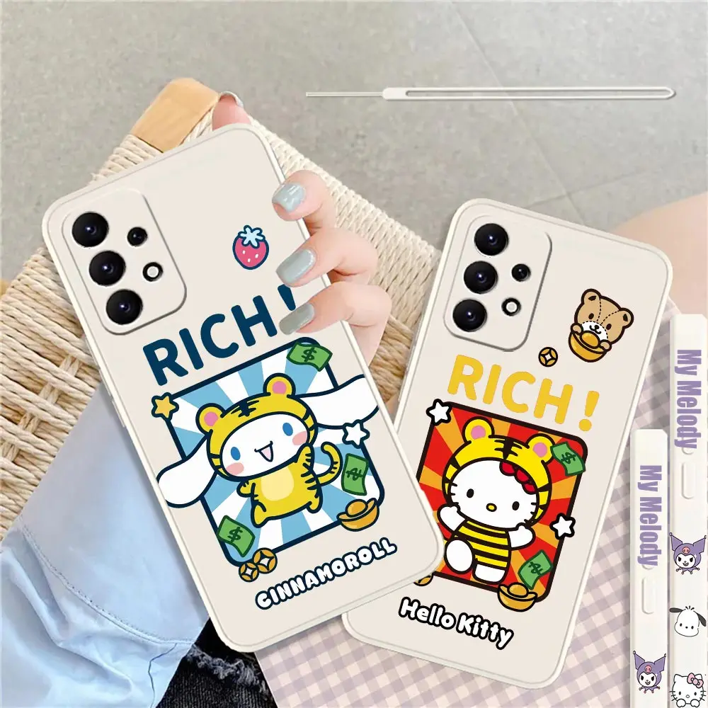 

My Melody Cinnamoroll Cartoon Cover For Samsung A82 A73 A72 A71 A53 A52 A52S A51 A42 A33 A32 A31 A23 A22 A21S A21 A13 Case Funda