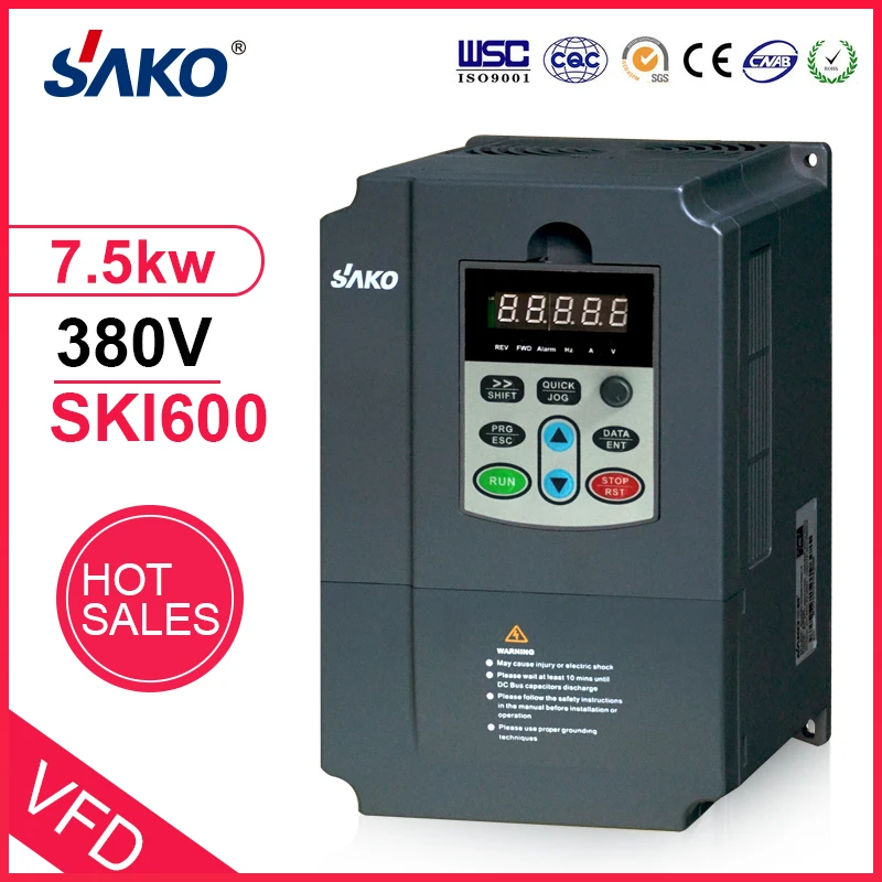 Sako-inversor de frecuencia Variable SKI600 380VAC 7.5KW 10HP VFD