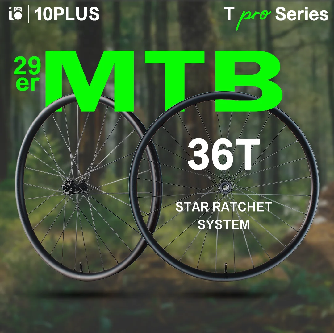 Фото Карбоновые колеса 10PLUS 29er MTB T Series Pro Sapim Cx Ray для горных велосипедов, карбоновые колесные диски, ширина 30 мм, глубина 24 мм №1