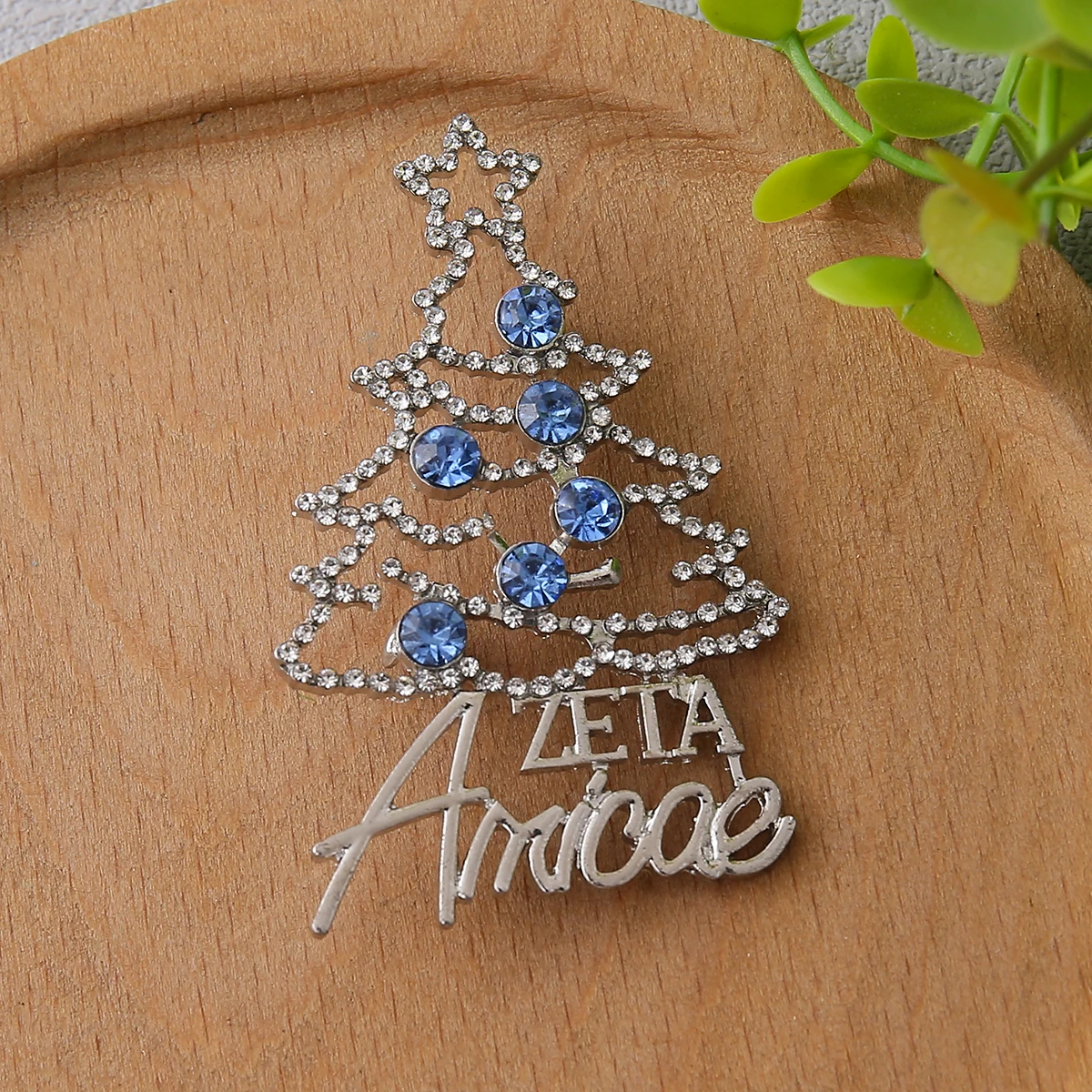 Sorority основана в 1948 греческие буквы Zeta Amicae Christmas булавка брошь с деревом ZA модные