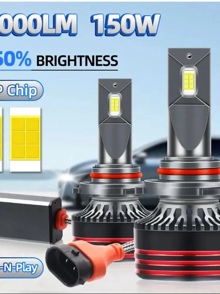 

Комплект Из 2 Шт. Светодиодных Ламп Для Автомобильных Фар 9005/HB3, 9006/HB4, H7, H11, H4, H1, 130 Вт, 23000 Лм, На 500% Ярче