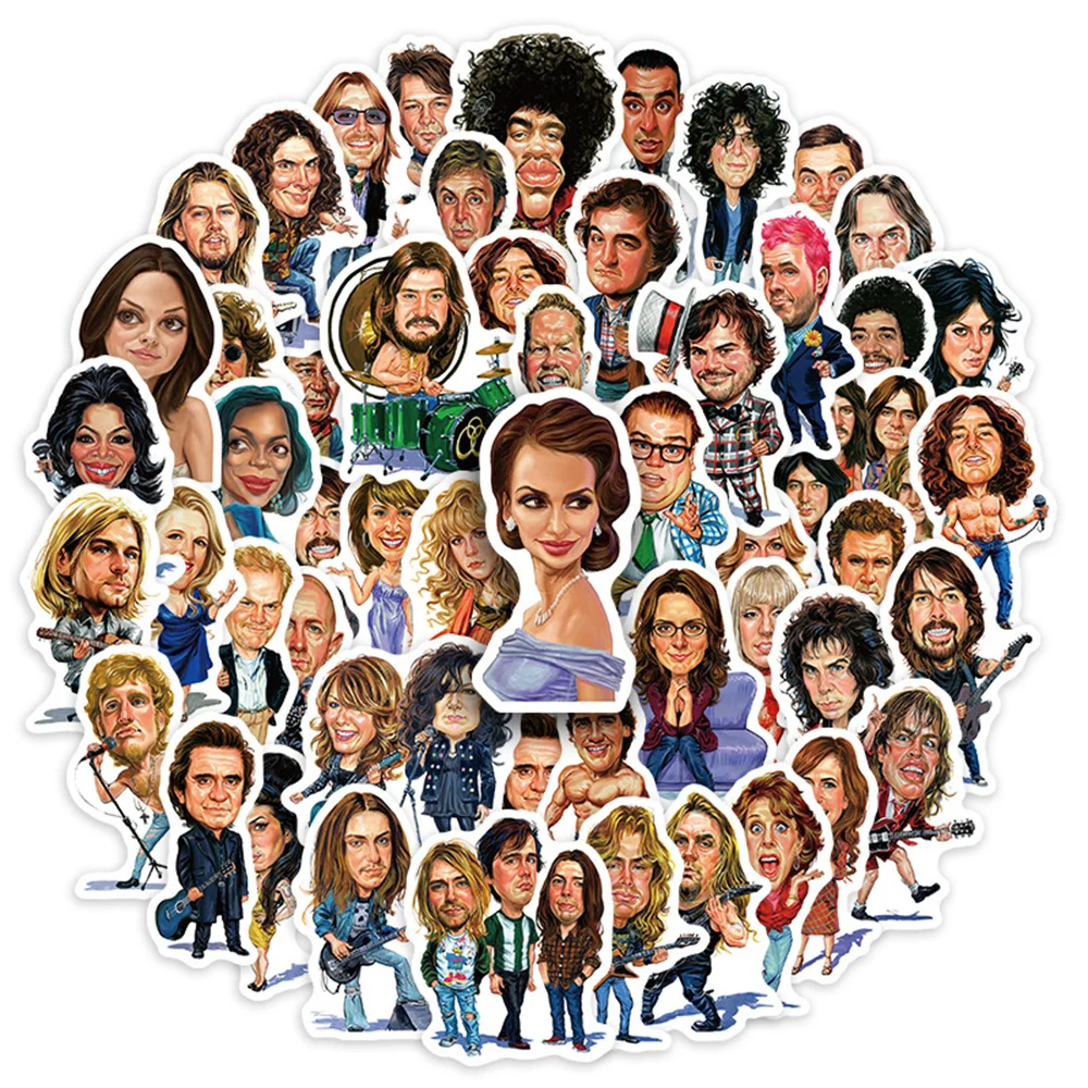 

10/30/50/PCS International Cool Singer Stickers Skateboard Refrigerator Computer Notebook Personality Stickers Wholesale