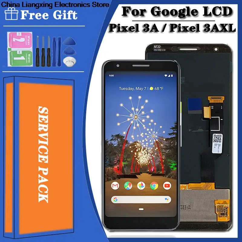 

Supor amoled lcd para google pixel 3a xl 3axl g020c display lcd tela + painel de toque digitador para google pixel 3a g020a lcd