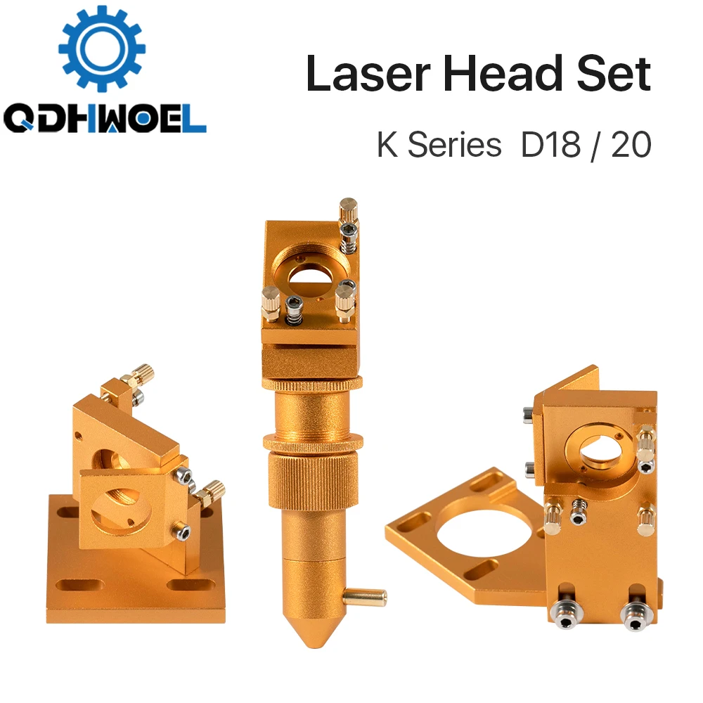 

Набор лазерных головок CO2 серии K D12 18 20 FL 2030 мм линзы золотого цвета для лазерного гравировального станка 4060 K40