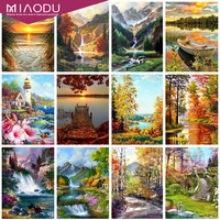 miaodu diamond painting forest diamond mosaic landscape full round drill picture embroidery exquisite home room decor diy gift