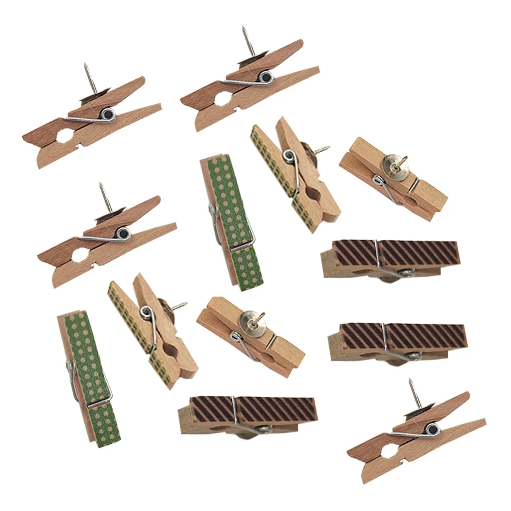 

Pack of 100 Photo Clips DIY Craft Clothespins Wall Wedding Birthday Festival Fixing Picture Pegs Office School