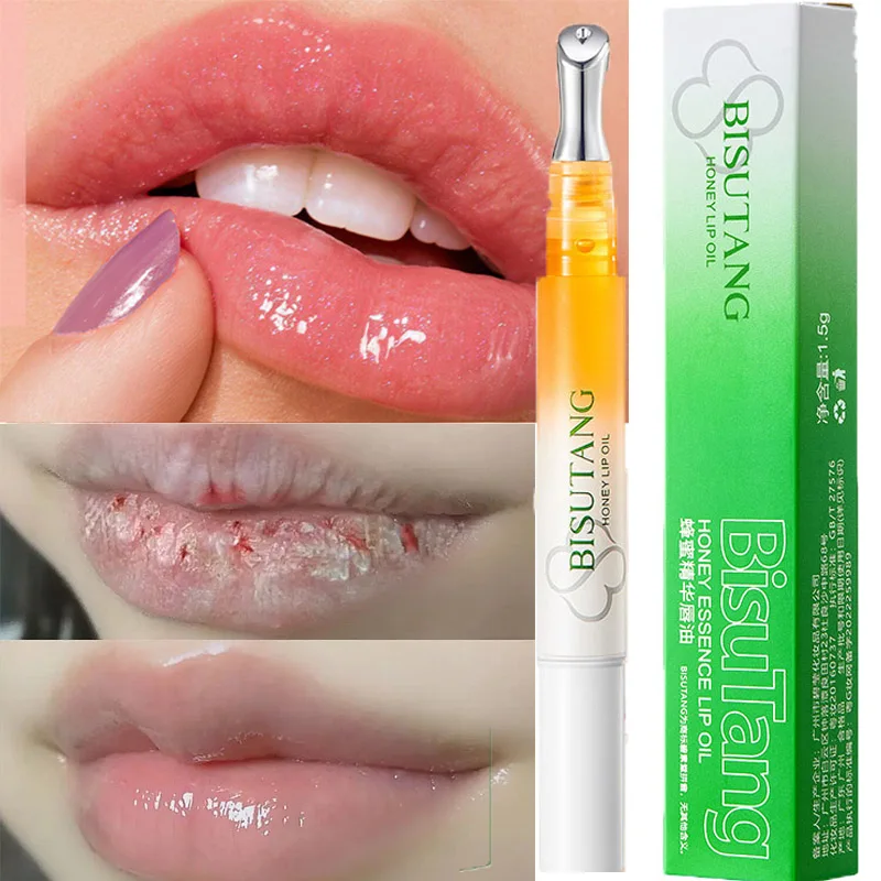 

Honey Lip Oil Lips Moisturizing Essence Nourishing Repairing Gloss Reduce Fine Lines Plumper Balm Enhancer Sexy Lips Skin Care