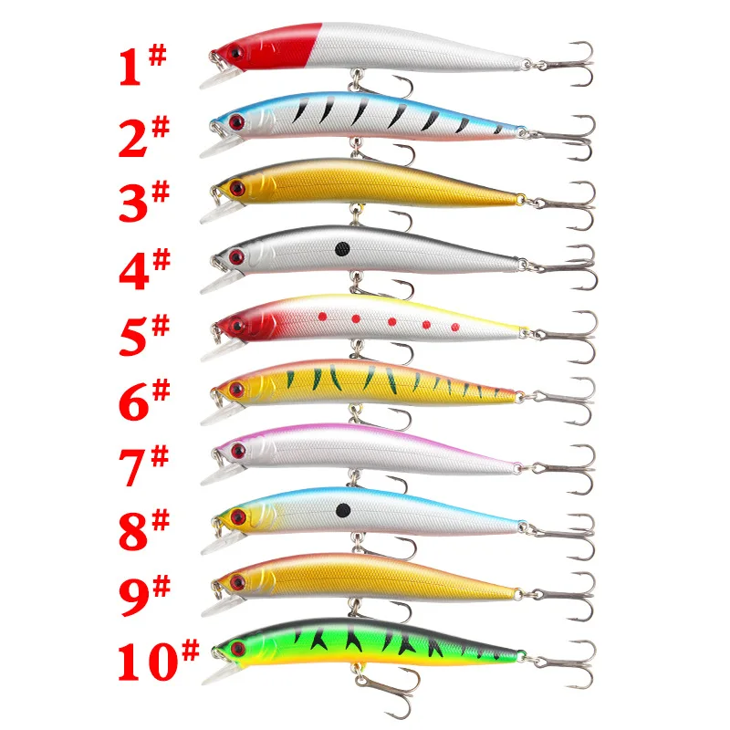 

Luya Bait Long-throwing ring beads colorful ten-color Mino 10cm/8.3g bass artificial bait artificial bait fishing gear