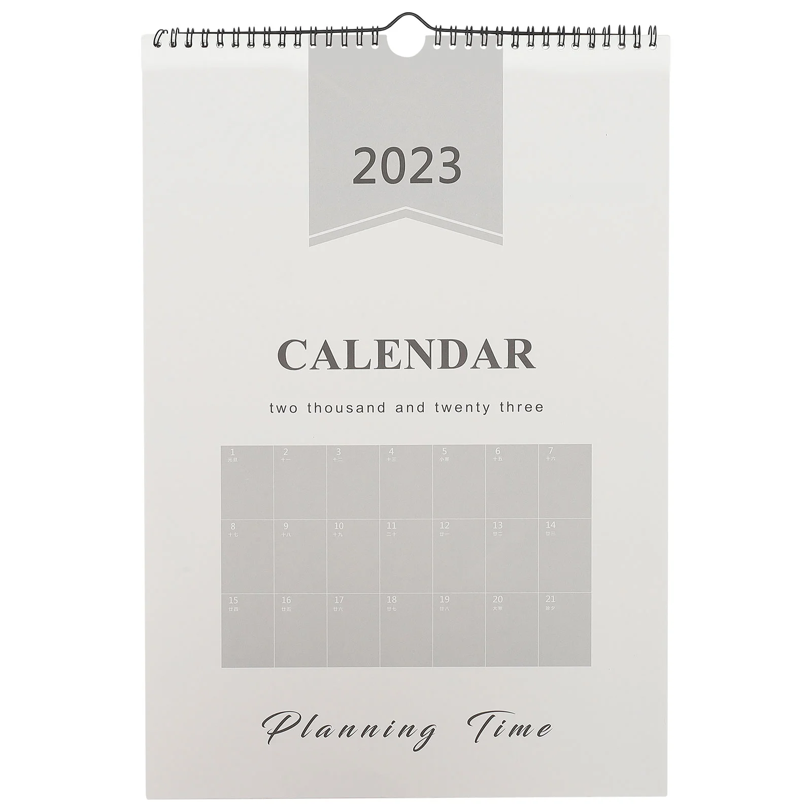 

Calendar Wall Monthly Schedule Hanging Planner Yearly Year Spiral Coil 2023 Paper Therabbit Decorative Flipping Calendars Note