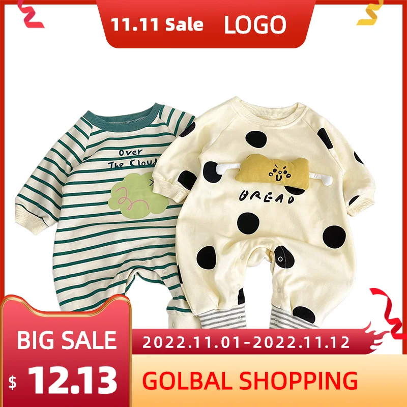 

Infant Jumpsuit Children Cute Casual Rompers Spring And Autumn Bodysuit 3 Months To 3 Years Old Boy Girl Baby Clothes Outfit Set