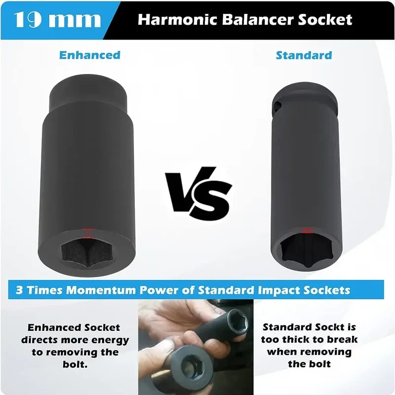 77080 Инструмент для гармонического балансира 19 мм головка кривошипа двигателей