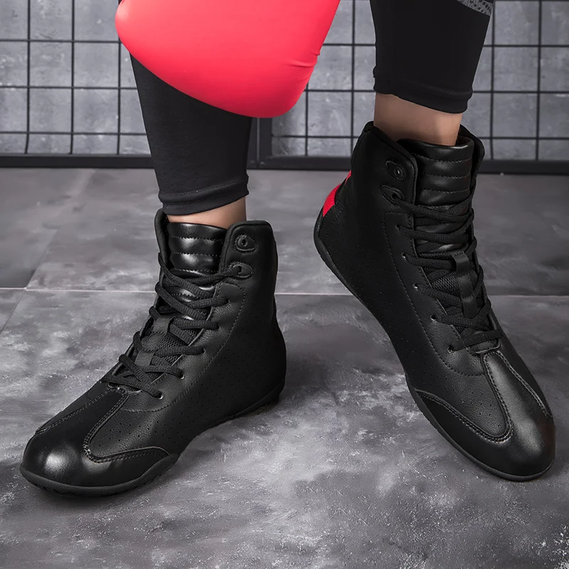 Professional Boxing Boots Wrestling Shoes Equipment Combat Sports Shoes Men and Women Fitness Equipment Training Fighting Boots