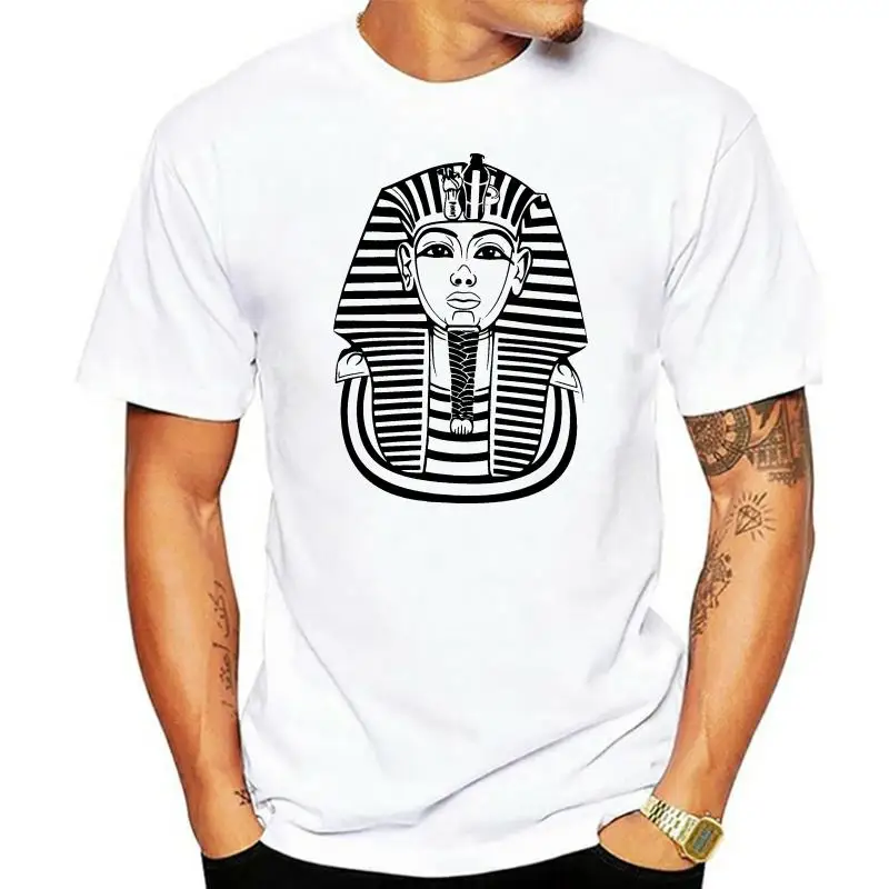

Футболка TUTANKHAMUN с Фараоном, древним Египтом, модель 666 года, футболка, высокое качество, мужские футболки, топ, футболка