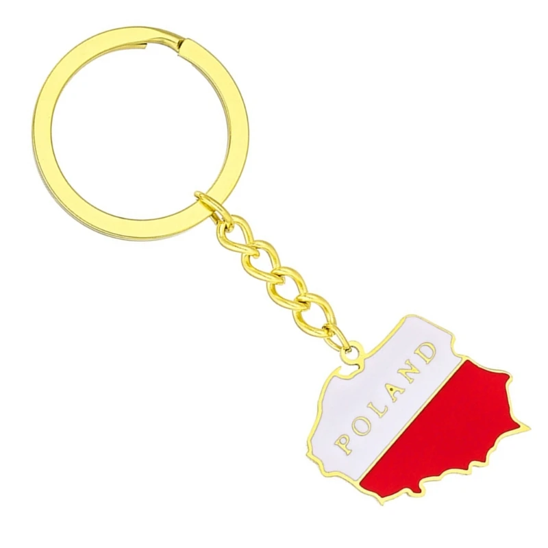Нежный брелок с флагом Польши. Универсальный для ключей картой Прочный материал