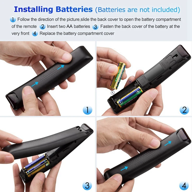 Универсальный Пульт Дистанционного Управления для Телевизора Samsung Smart TV с Заменой Инфракрасный с Кнопками Netflix Prime Video Hulu.