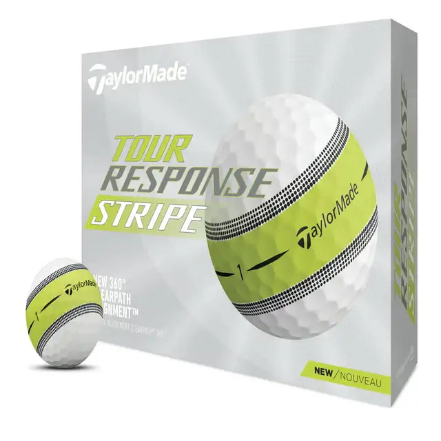 Response Stripe Golf Balls, 12 Pack, White