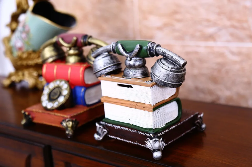 Креативная домашняя мебель Zakka украшение из смолы Ретро модель телефона на день