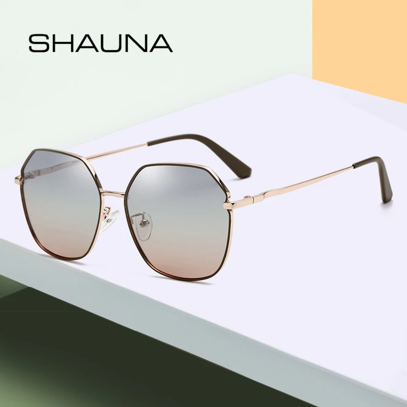 

SHAUNA New Arrival Fashion Women Oversized Square Polarized Vision Sunglasses Gradient Lens Summer Driving Glasses Shade UV400