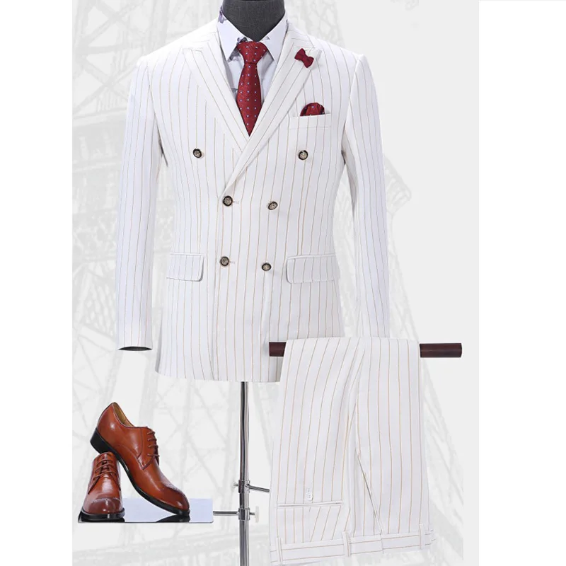 

Custom Made Groom Wedding Dress Blazer Pants Business High-end Classic Dress Trousers SA06-61599