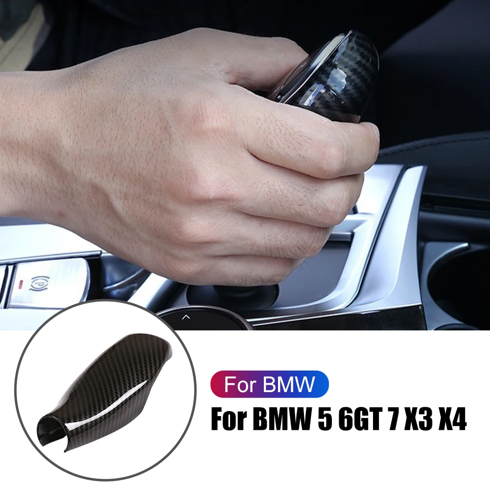 

Car Gear Head Shift Knob Cover Scratch Resistant Shift Gear Protector Stick Sleeve Carbon Fiber for BMW 5 6GT 7 X3X4 Accessorie