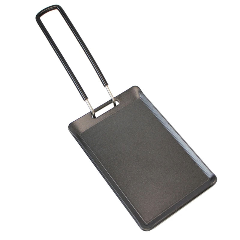 

E9LE Small Nonstick Grill Pan Mini Griddle Plate Portable Barbecue Tray for Indoor Stovetop or Outdoor Camping BBQ Durable