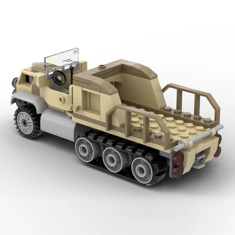 Полутрековая военная модель бронеавтомобиля MOC, строительные кирпичи, военное оборудование, модульные технологии, подарки, праздник, сборка, детские игрушки (art.: 3920d22dec172) - 3920d22dec172