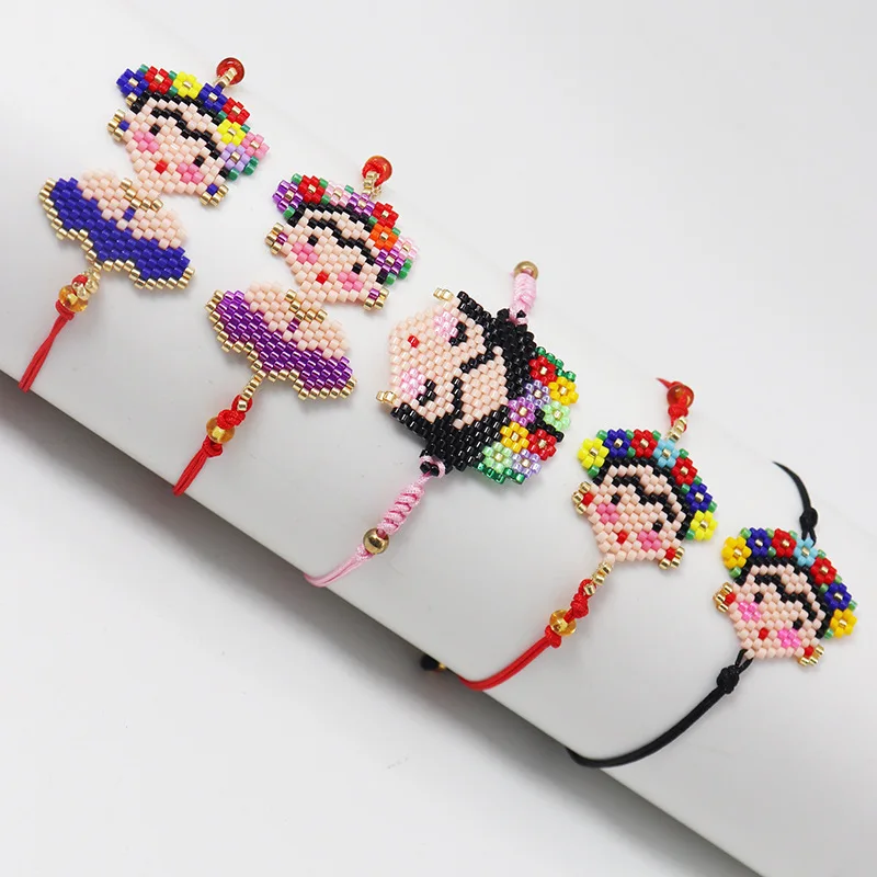 Браслет из бисера Красивая голова Оригинальный дизайн Ручное вязание Богемия