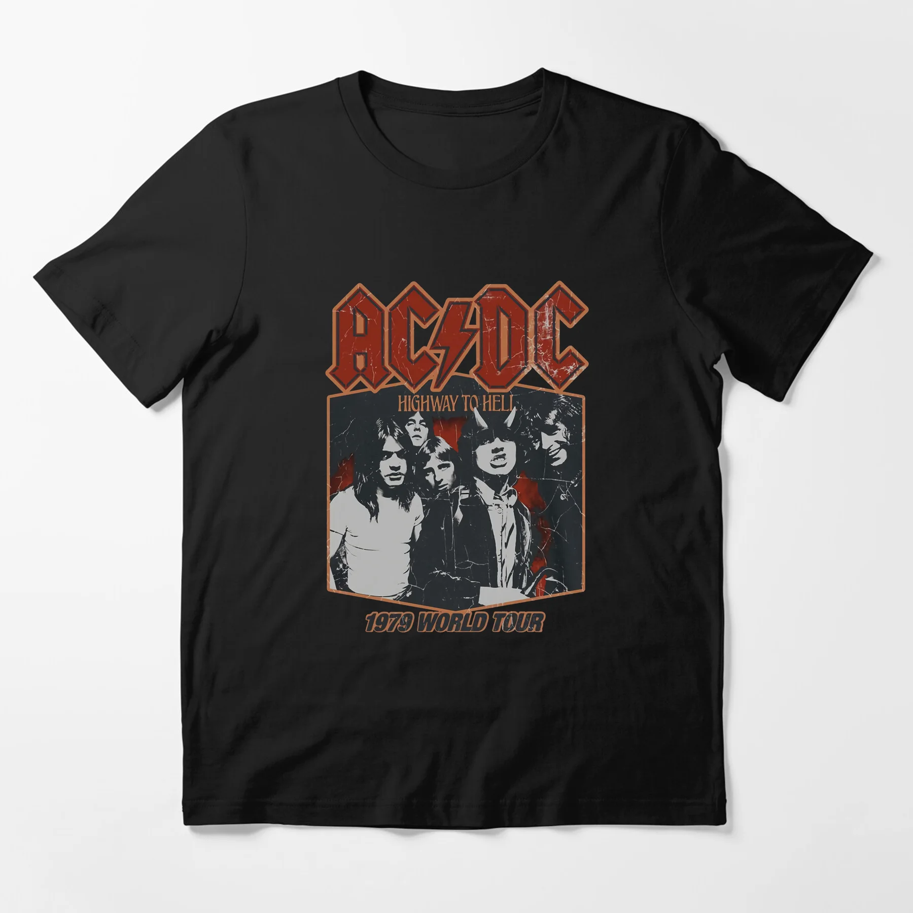 

Amazing Classic Tee Male T Shirt Casual Oversized Ac Highway To Hell Tour '79 Dc T-shirt Men T-shirts Graphic Short Sleeve S-3XL