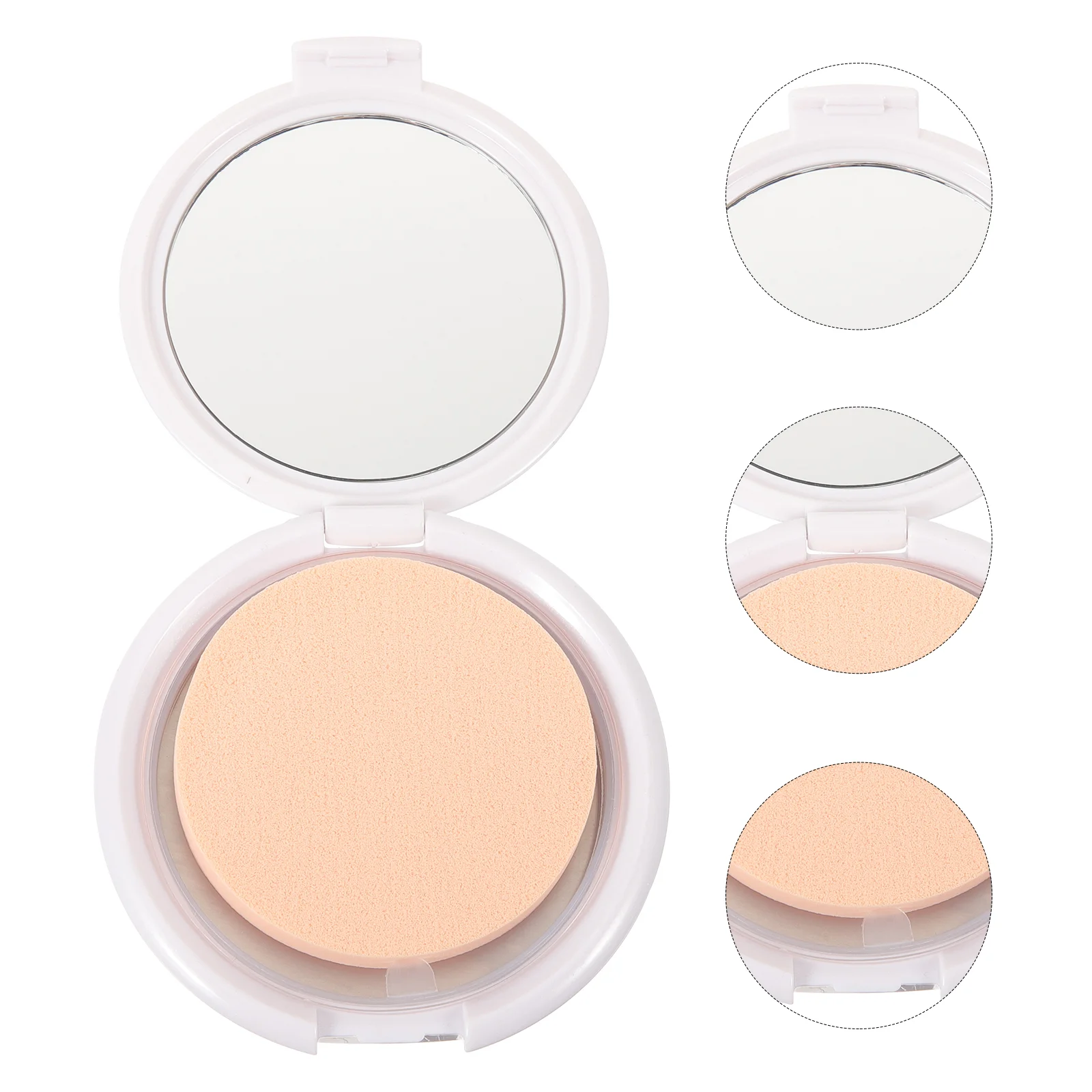 

2 Pcs Sponge Box Toiletry Containers Cushion Foundation Case Eyebrow Powder Makeup Travel Puff Empty Compact