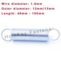 24 pcs high quality galvanized stretching spring wire dia 1 6mmouter dia 12mm13mmlength 40 100mm with hook machine