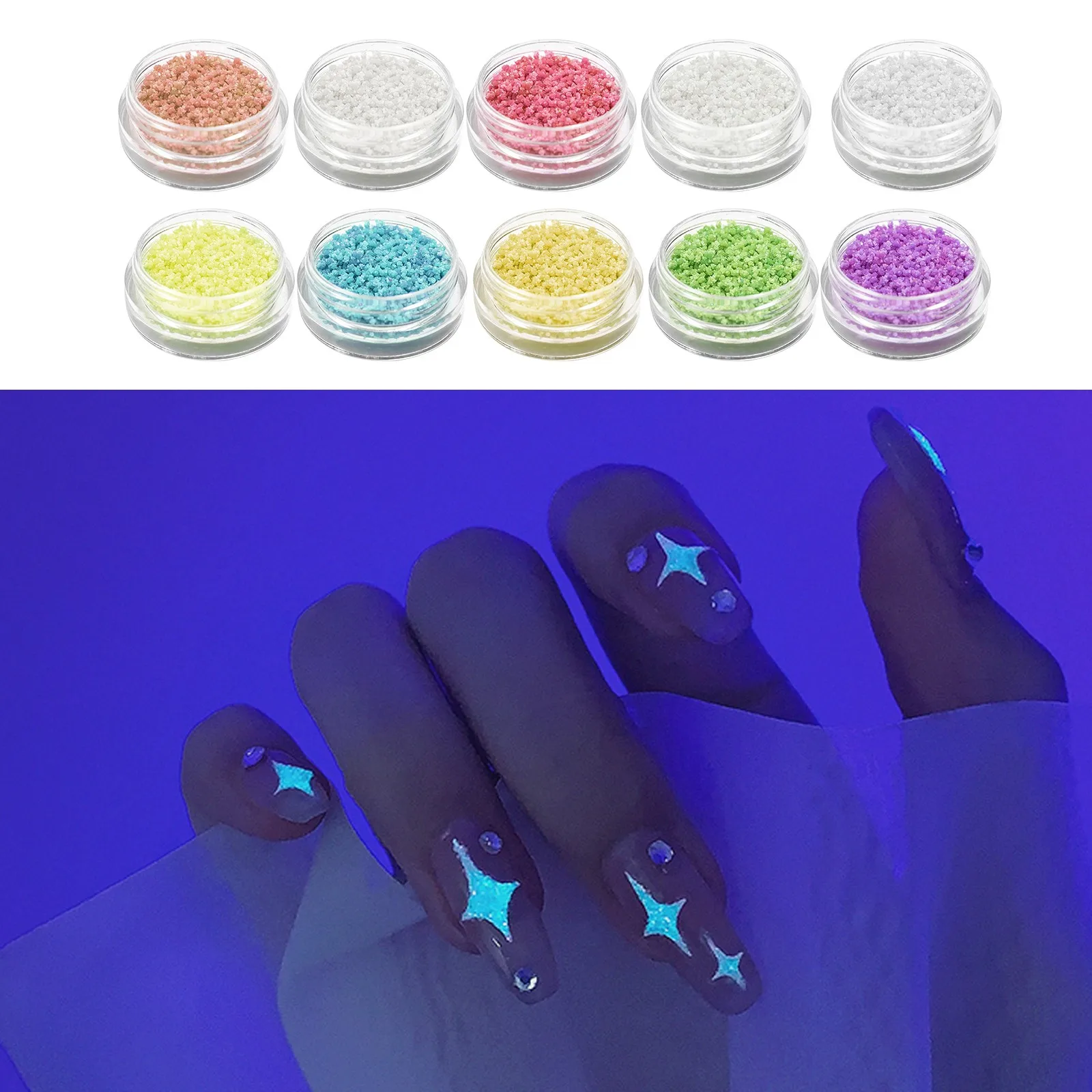 Набор гель-лаков для ногтей набор французского маникюра светящийся песок клей