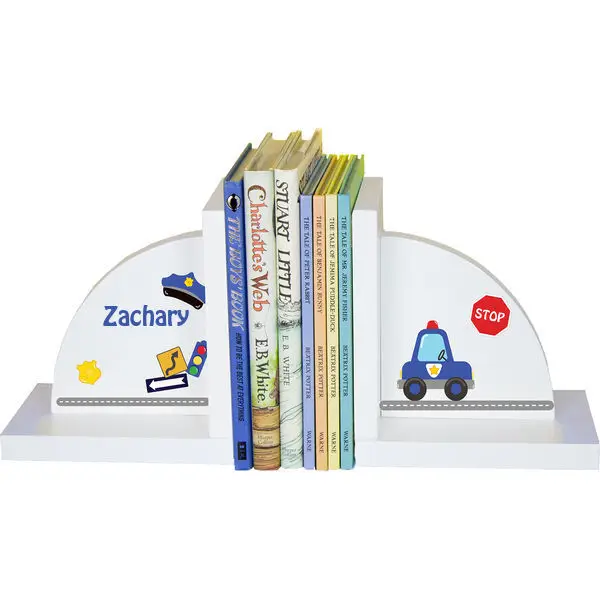 

Personalized Police Childrens Bookends