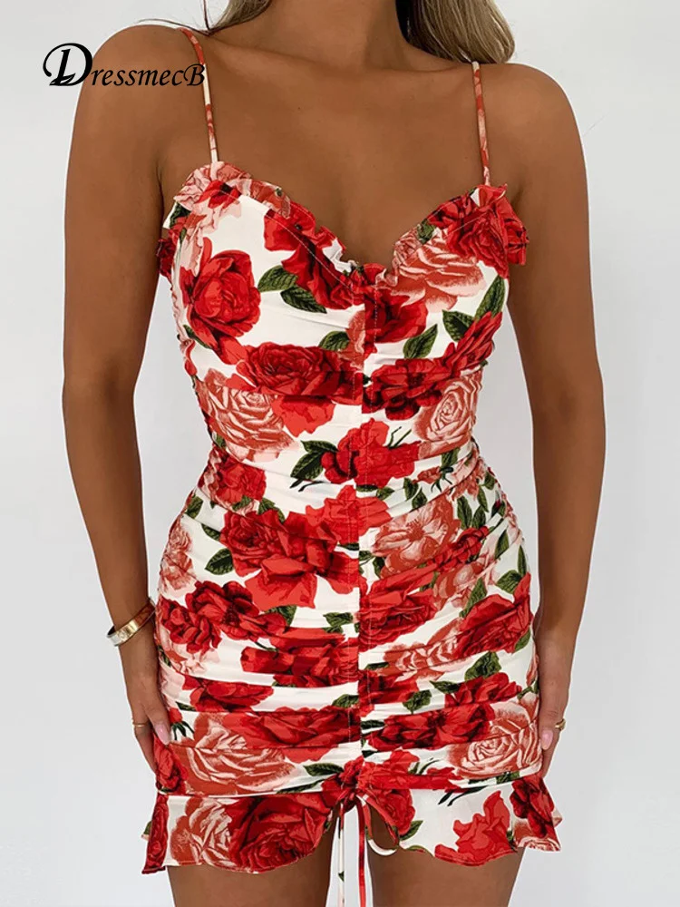 

Летняя короткая юбка EvaQueen с тонкими лямками, Женская облегающая мини-юбка, треугольное декольте, открытая спина, 2022