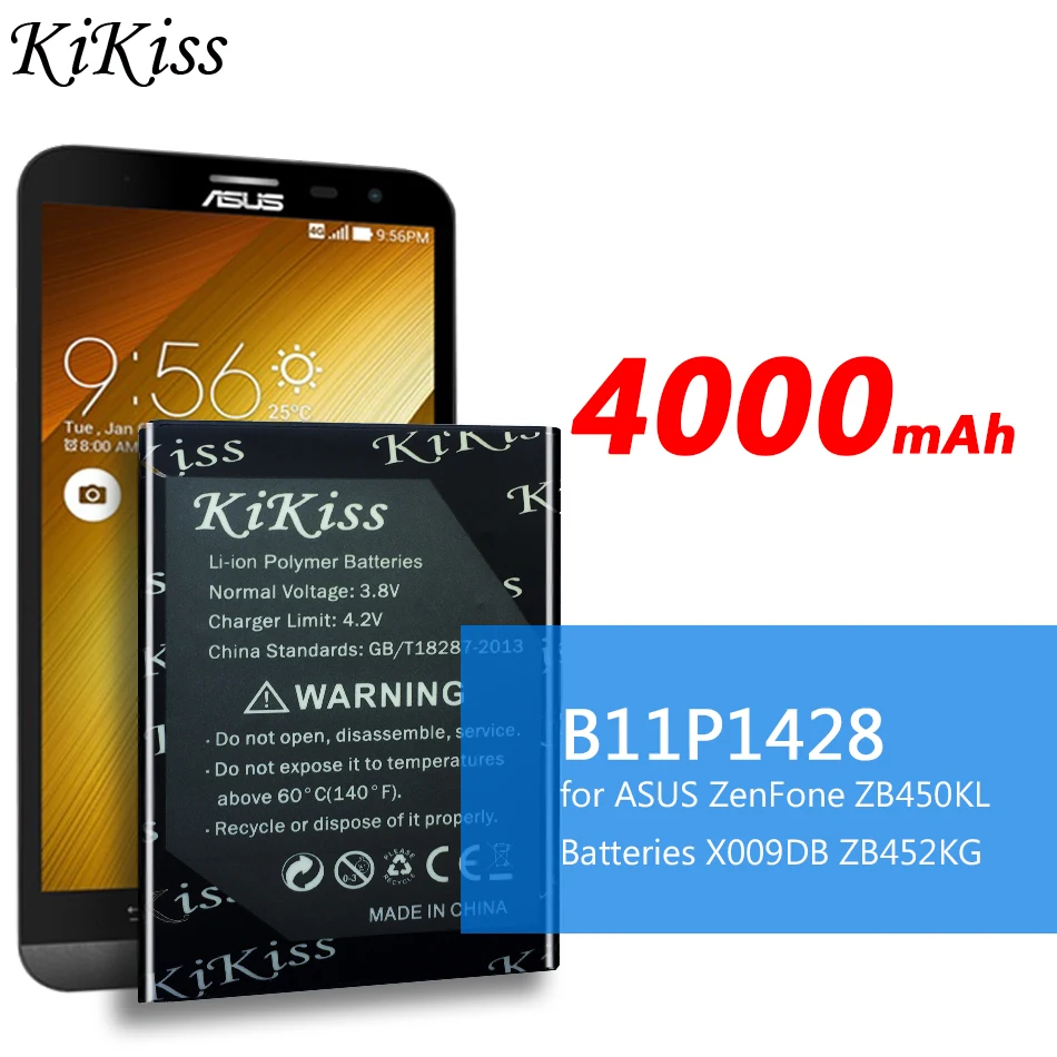 Аккумулятор B11P1428 4000 мАч для ASUS ZenFone ZB450KL ZE500KG 5 &quotX009DB ZB452KG Go 4 заменяемый
