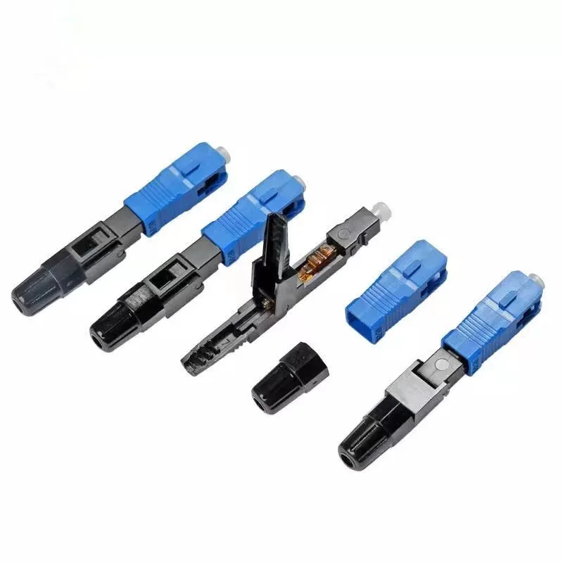 FTTH SC APC Single Mode SC UPC Fiber Optic Quick Connector FTTH Fiber Optic Fast Connector SC Fiber Field Assembly