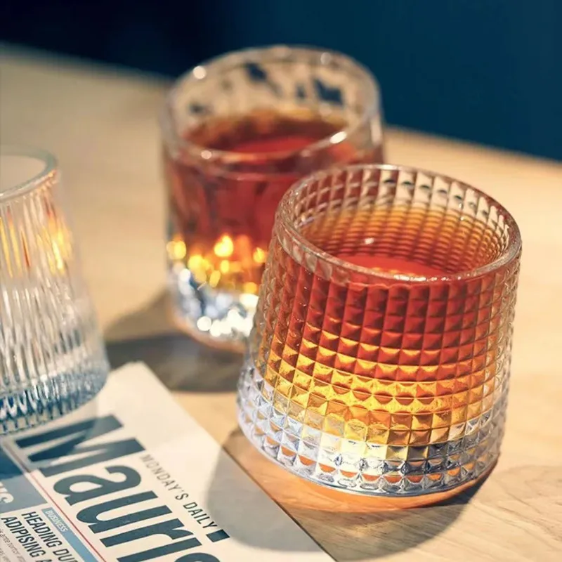 180 мл стакан для виски утолщенные бокалы вина вращающаяся чашка бара вечеринки