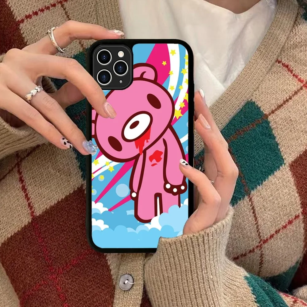 Чехол для телефона с мультяшным громким медведем силиконовый ПК + ТПУ iPhone 11 12 13 14 15