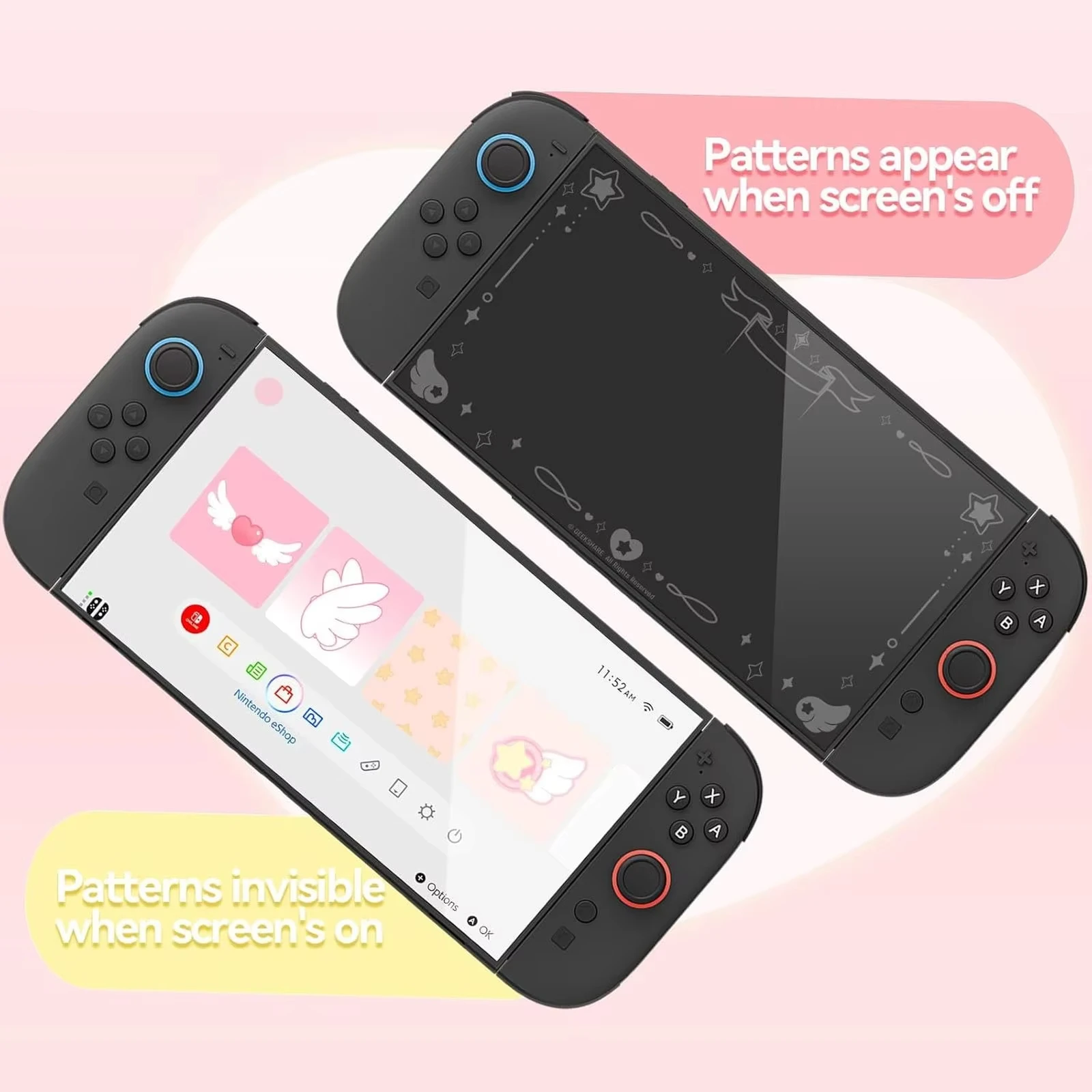 Фото Защитное стекло Star Wings Prism для Switch 2 – GeekShare, твердость 9H, с голографическим узором (1 шт.) №3