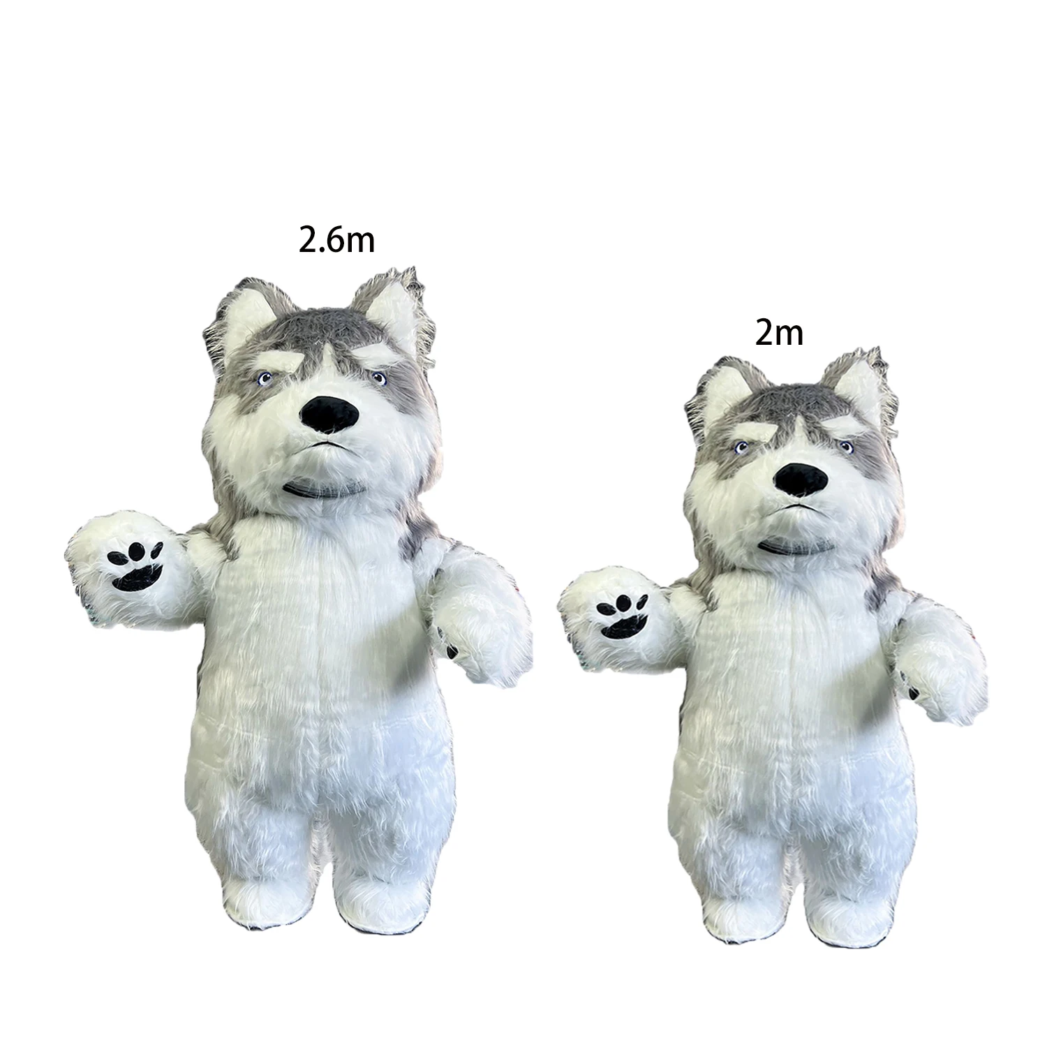 2.6m Husky Dog Mascot Costume Cosplay Furry Suit Halloween Party Mascotte Soft Fur Ventilate Inflatable Costumes For Adult